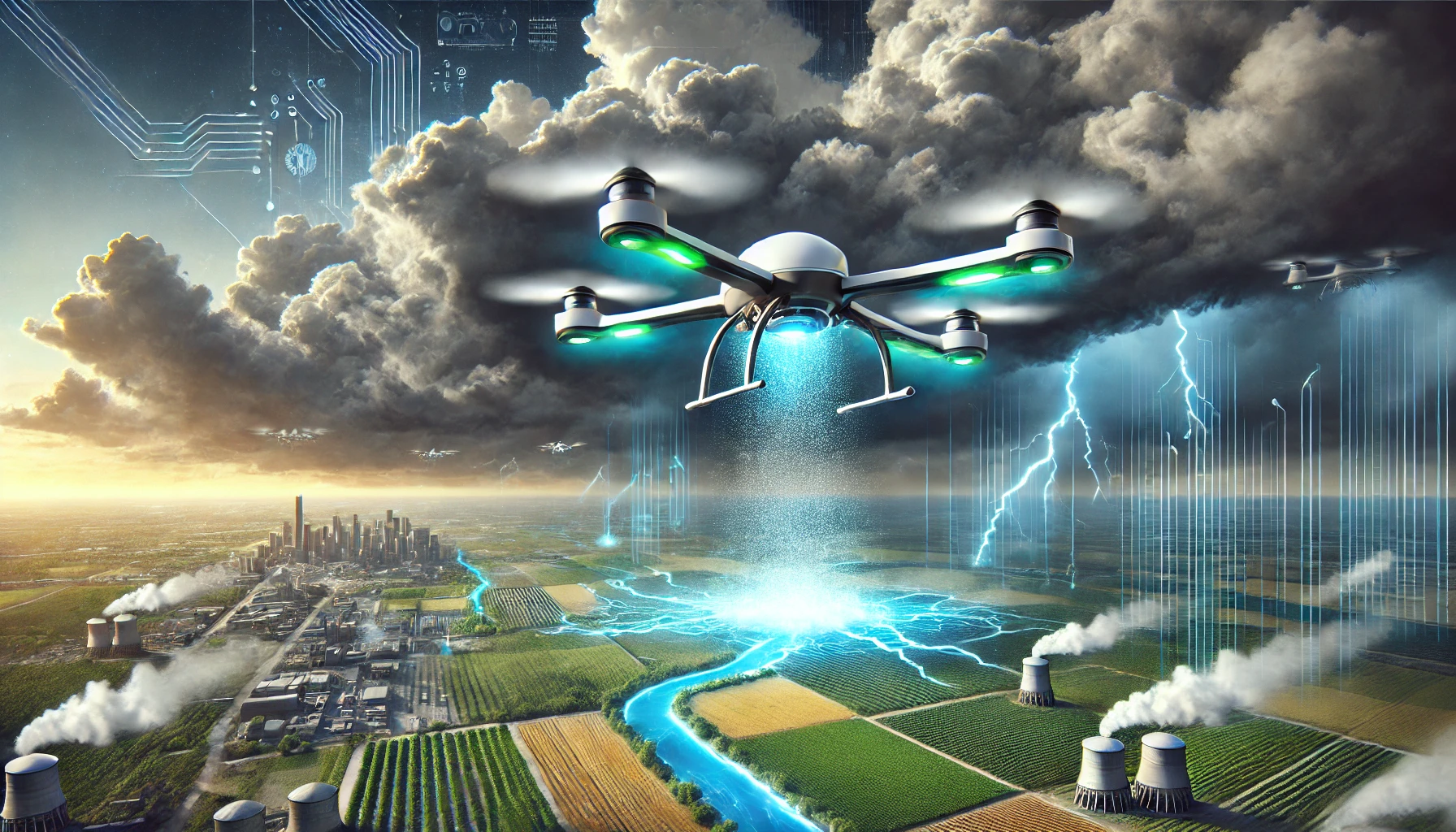 Weather control drones