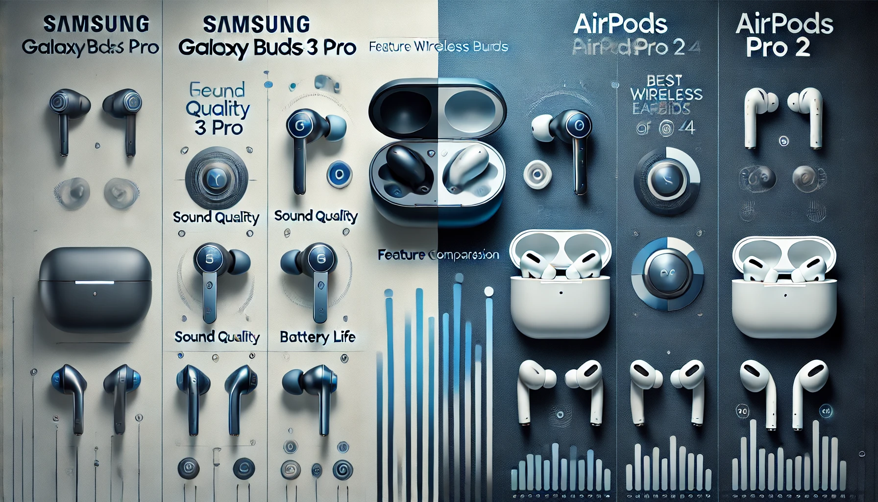 Samsung Galaxy Buds 3 Pro and AirPods Pro 2