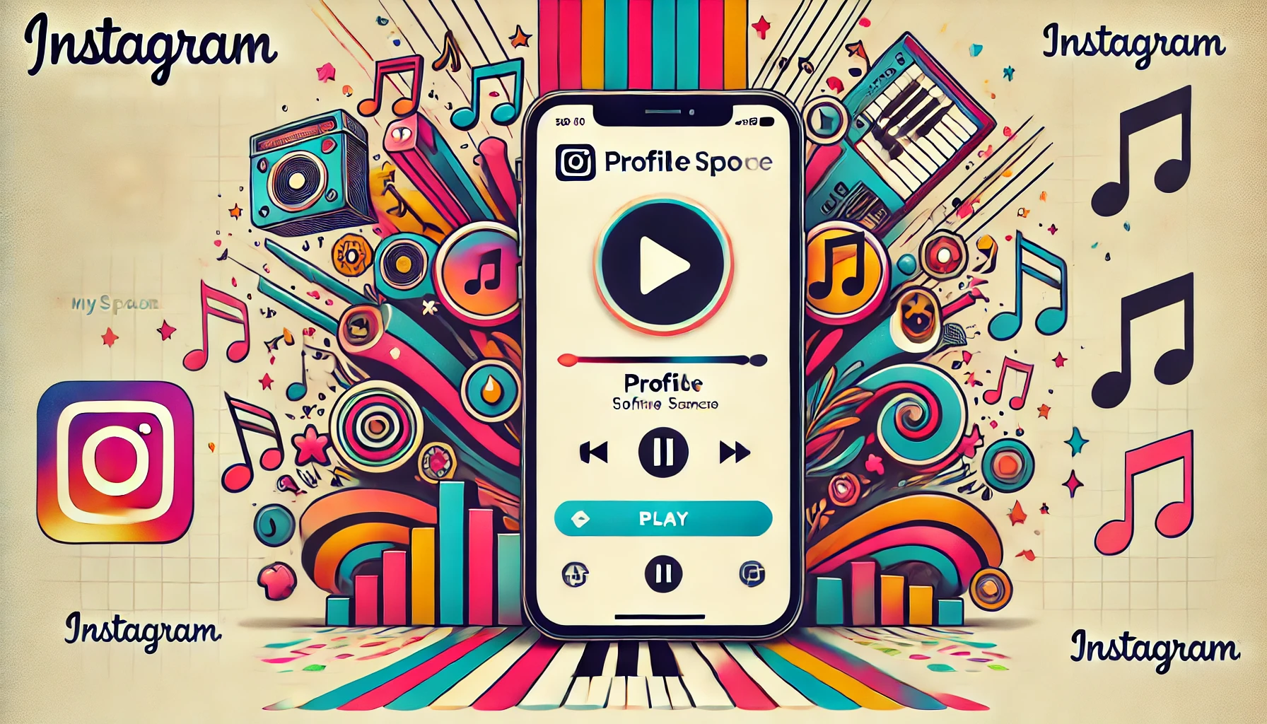 Instagram with the new profile song featur